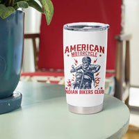 Funny Skeleton Motorcycle Tumbler Cup American Motorcycle Indian Bikers Club