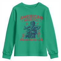 Funny Skeleton Motorcycle Youth Sweatshirt American Motorcycle Indian Bikers Club - Wonder Print Shop