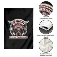 Native American Indian Chief Skull Motorcycle Headdress Garden Flag - Wonder Print Shop