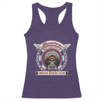 Native American Indian Chief Skull Motorcycle Headdress Racerback Tank Top - Wonder Print Shop