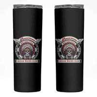 Native American Indian Chief Skull Motorcycle Headdress Skinny Tumbler