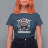 Native American Indian Chief Skull Motorcycle Headdress T Shirt For Women - Wonder Print Shop