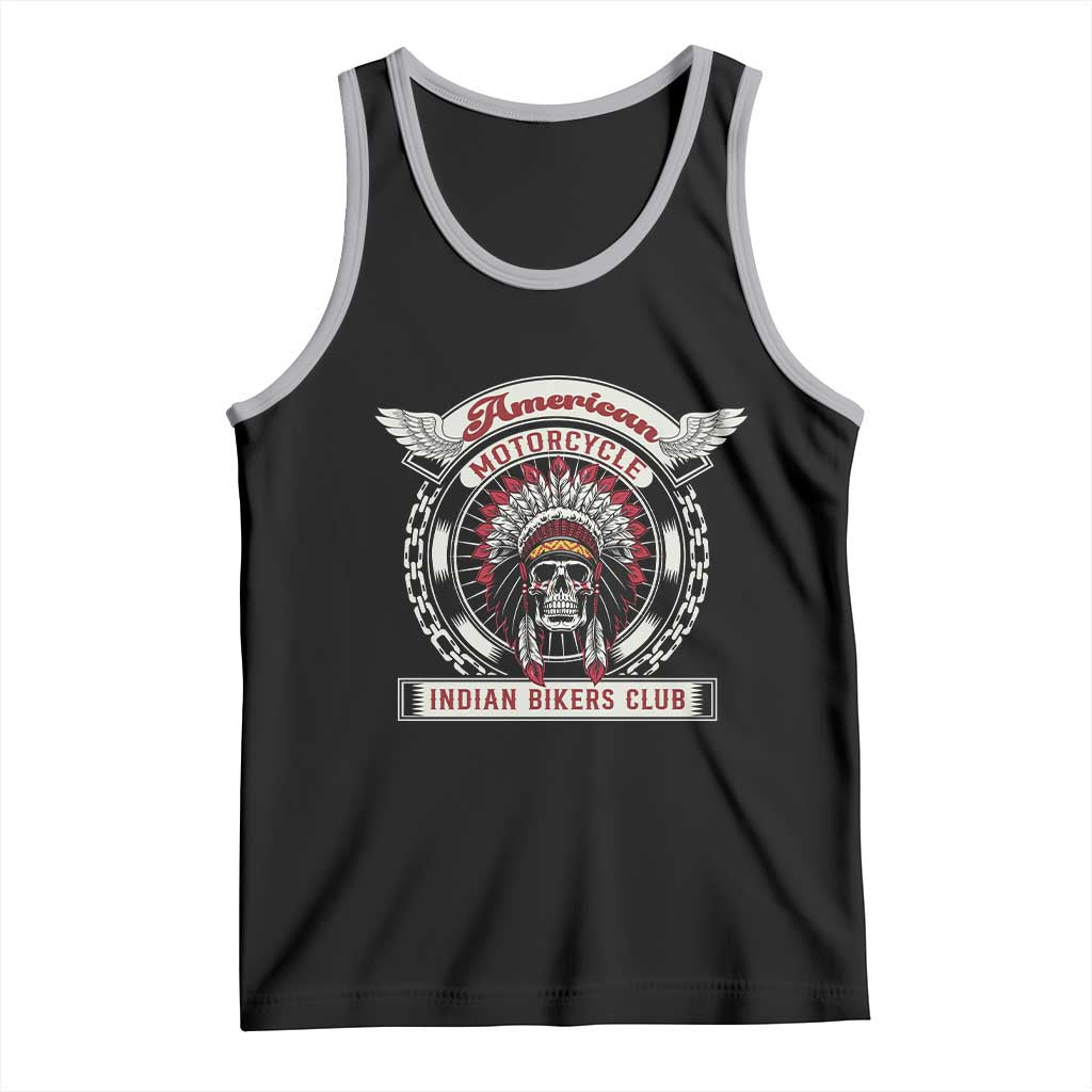 Native American Indian Chief Skull Motorcycle Headdress Tank Top - Wonder Print Shop