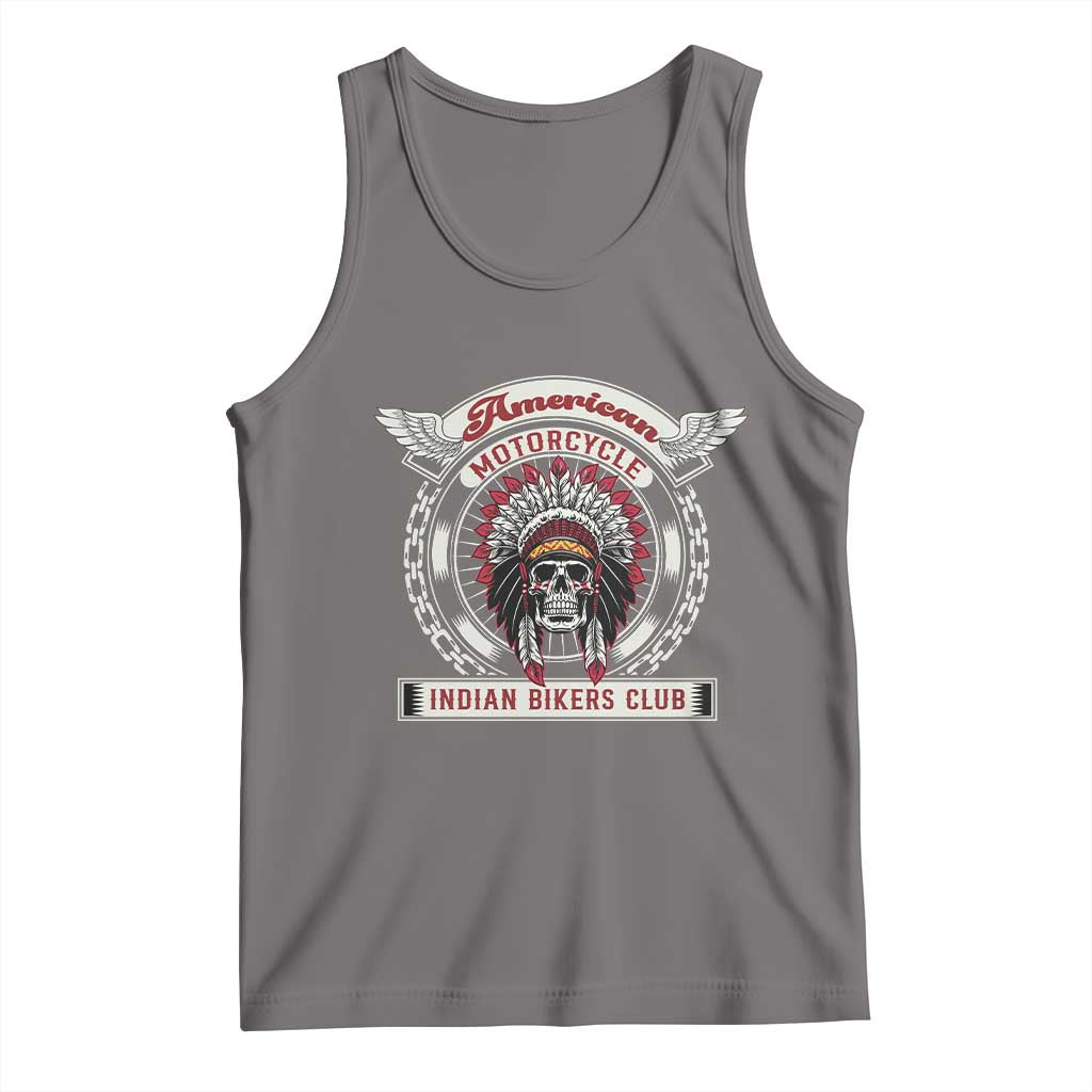 Native American Indian Chief Skull Motorcycle Headdress Tank Top - Wonder Print Shop