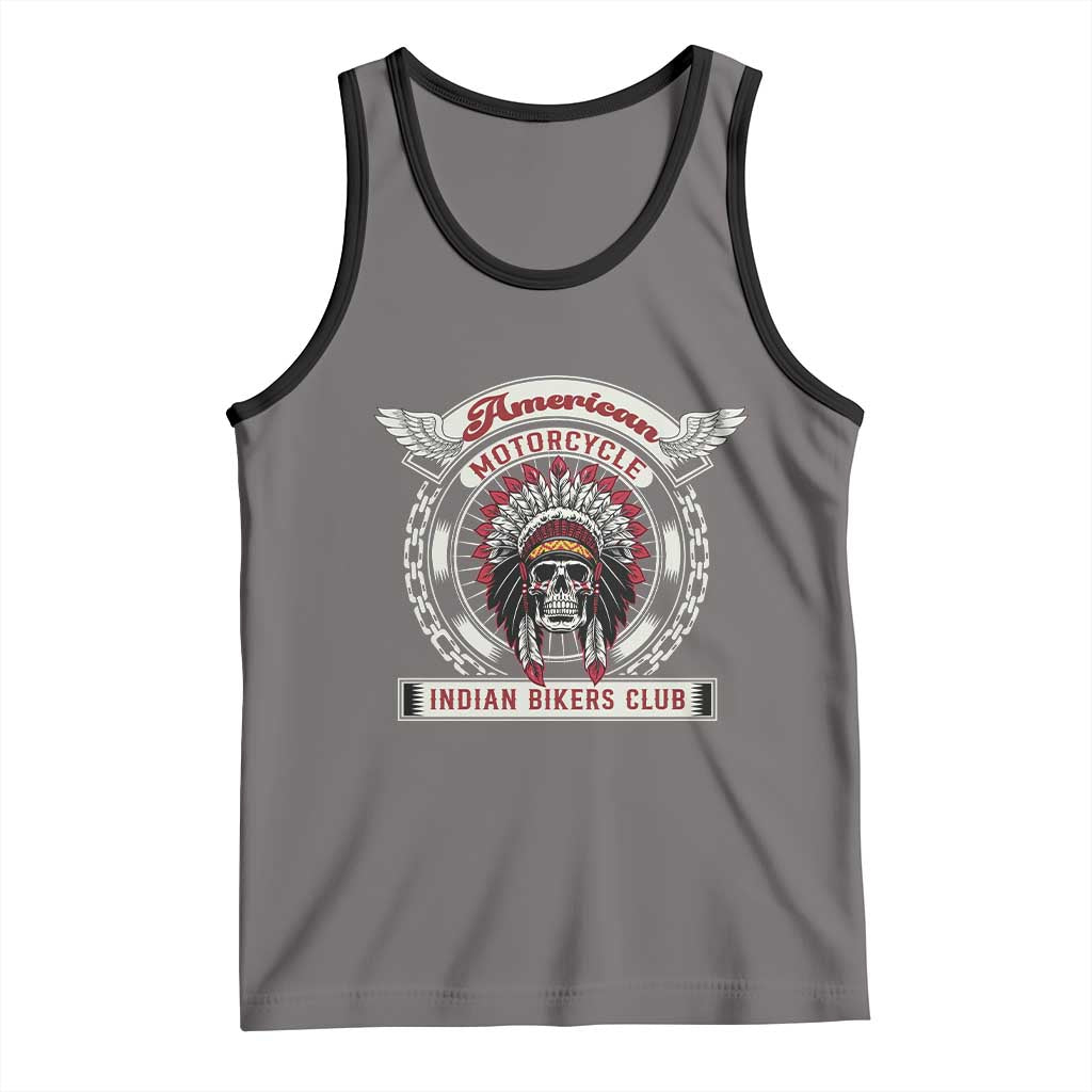 Native American Indian Chief Skull Motorcycle Headdress Tank Top - Wonder Print Shop