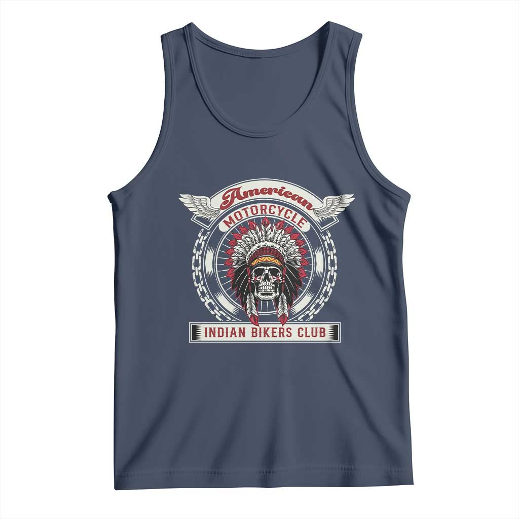 Native American Indian Chief Skull Motorcycle Headdress Tank Top - Wonder Print Shop