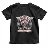Native American Indian Chief Skull Motorcycle Headdress Toddler T Shirt - Wonder Print Shop