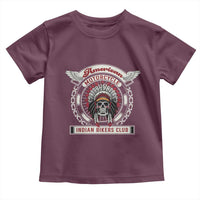 Native American Indian Chief Skull Motorcycle Headdress Toddler T Shirt - Wonder Print Shop