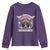 Native American Indian Chief Skull Motorcycle Headdress Youth Sweatshirt - Wonder Print Shop