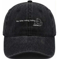 Funny Biker Lovers Washed Cotton Baseball Cap No Bike Riding Today