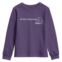 Funny Biker Lovers Youth Sweatshirt No Bike Riding Today - Wonder Print Shop