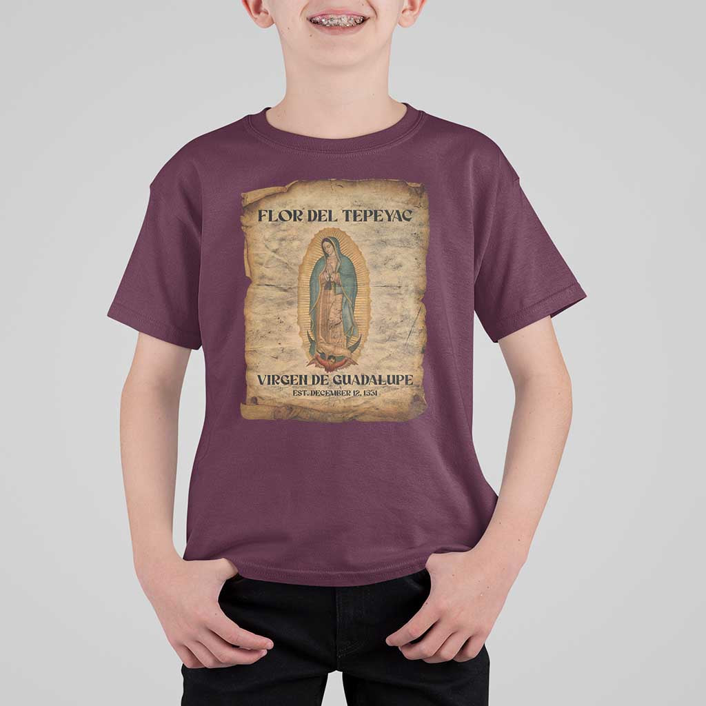 Virgin Mary T Shirt For Kid Our Lady Virgen De Guadalupe - Wonder Print Shop
