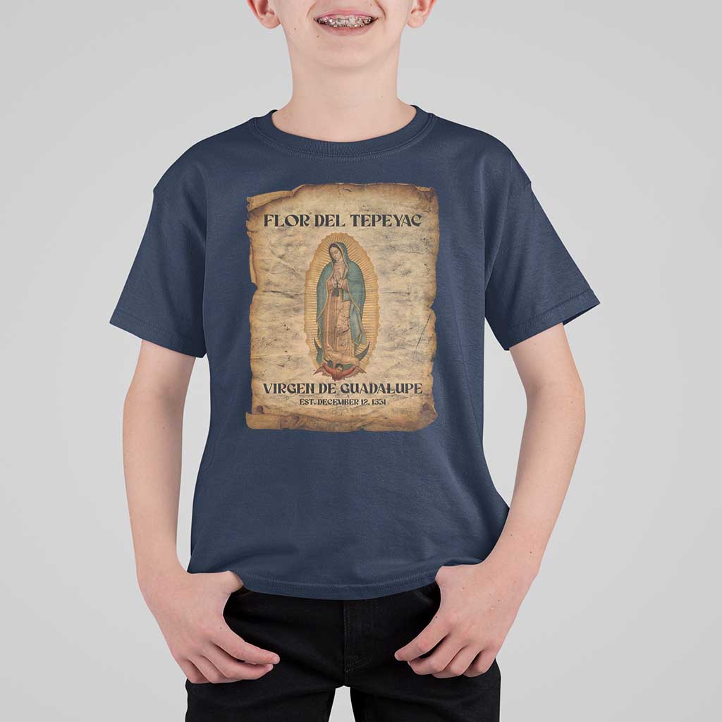 Virgin Mary T Shirt For Kid Our Lady Virgen De Guadalupe - Wonder Print Shop
