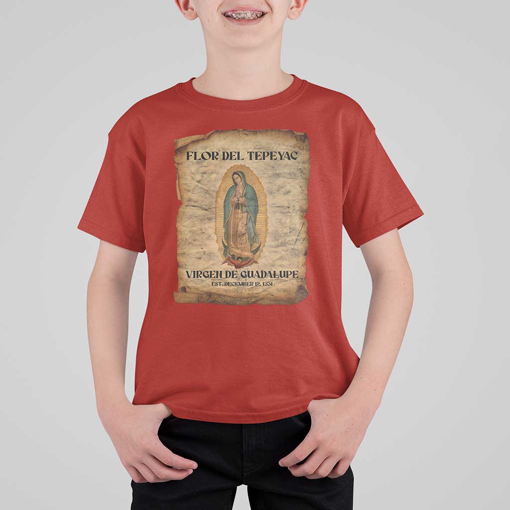 Virgin Mary T Shirt For Kid Our Lady Virgen De Guadalupe - Wonder Print Shop