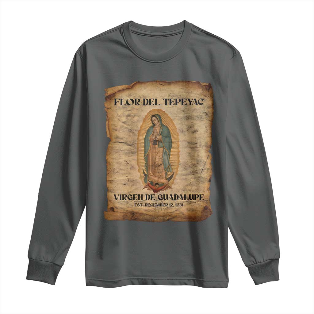 Virgin Mary Long Sleeve Shirt Our Lady Virgen De Guadalupe - Wonder Print Shop