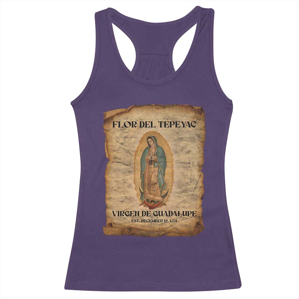 Virgin Mary Racerback Tank Top Our Lady Virgen De Guadalupe - Wonder Print Shop