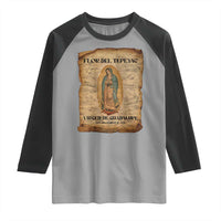 Virgin Mary Raglan Shirt Our Lady Virgen De Guadalupe - Wonder Print Shop