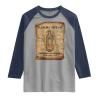 Virgin Mary Raglan Shirt Our Lady Virgen De Guadalupe - Wonder Print Shop