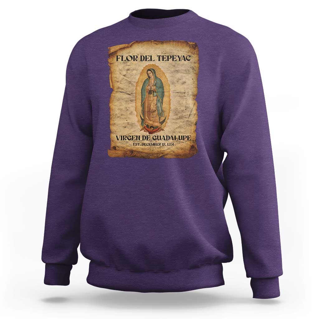 Virgin Mary Sweatshirt Our Lady Virgen De Guadalupe - Wonder Print Shop