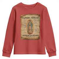 Virgin Mary Youth Sweatshirt Our Lady Virgen De Guadalupe - Wonder Print Shop