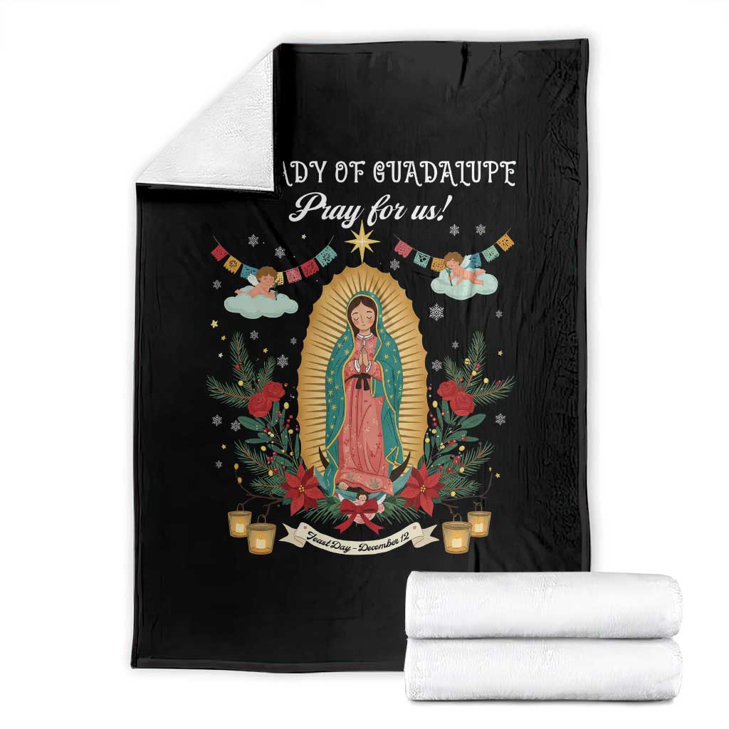 Virgin Mary Throw Blanket Our Lady Of Guadalupe Pray For Us - Wonder Print Shop