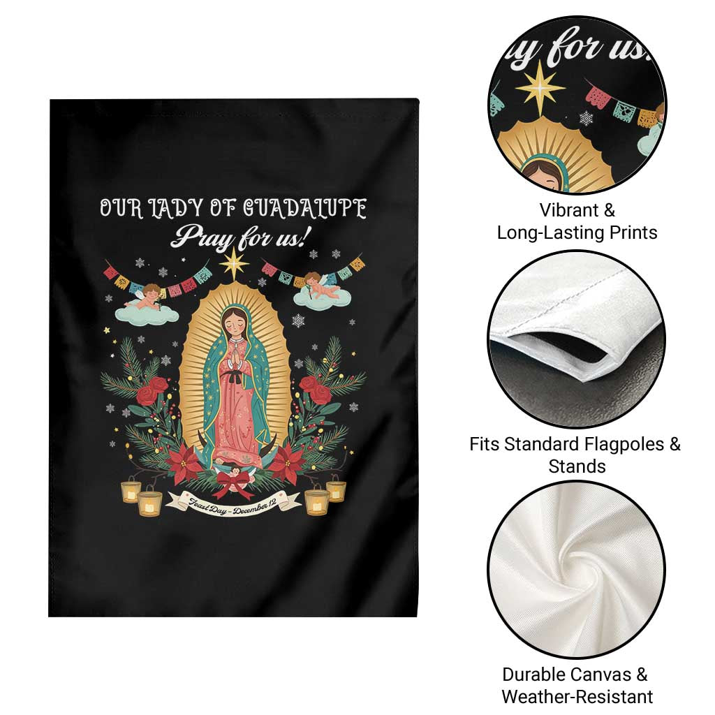 Virgin Mary Garden Flag Our Lady Of Guadalupe Pray For Us - Wonder Print Shop