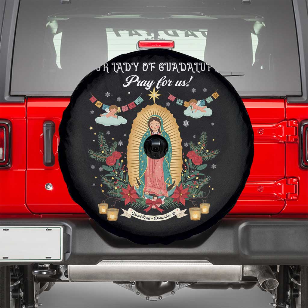 Virgin Mary Spare Tire Cover Our Lady Of Guadalupe Pray For Us - Wonder Print Shop