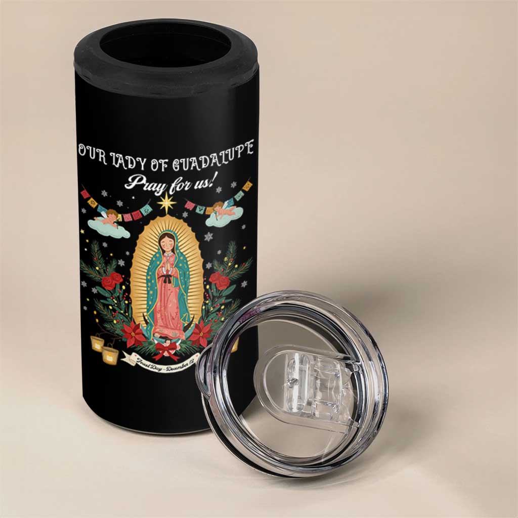 Virgin Mary 4 in 1 Can Cooler Tumbler Our Lady Of Guadalupe Pray For Us - Wonder Print Shop