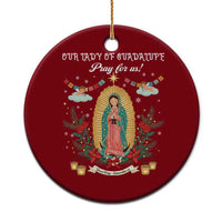 Virgin Mary Ceramic Ornament Our Lady Of Guadalupe Pray For Us - Wonder Print Shop
