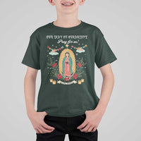 Virgin Mary T Shirt For Kid Our Lady Of Guadalupe Pray For Us - Wonder Print Shop