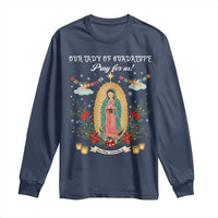 Virgin Mary Long Sleeve Shirt Our Lady Of Guadalupe Pray For Us - Wonder Print Shop
