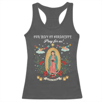 Virgin Mary Racerback Tank Top Our Lady Of Guadalupe Pray For Us - Wonder Print Shop