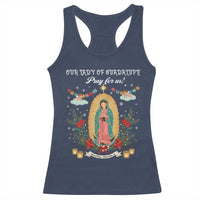 Virgin Mary Racerback Tank Top Our Lady Of Guadalupe Pray For Us - Wonder Print Shop