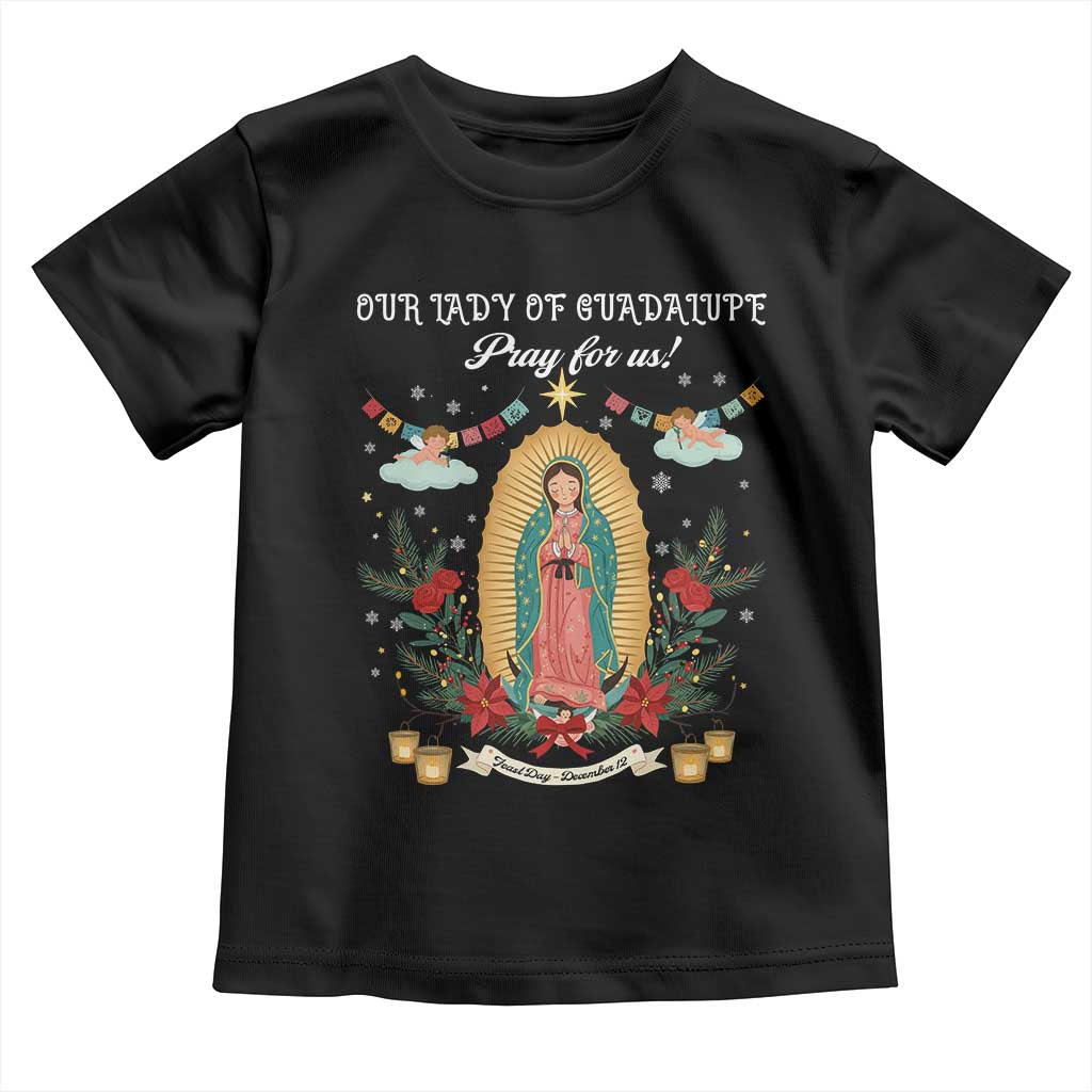 Virgin Mary Toddler T Shirt Our Lady Of Guadalupe Pray For Us - Wonder Print Shop