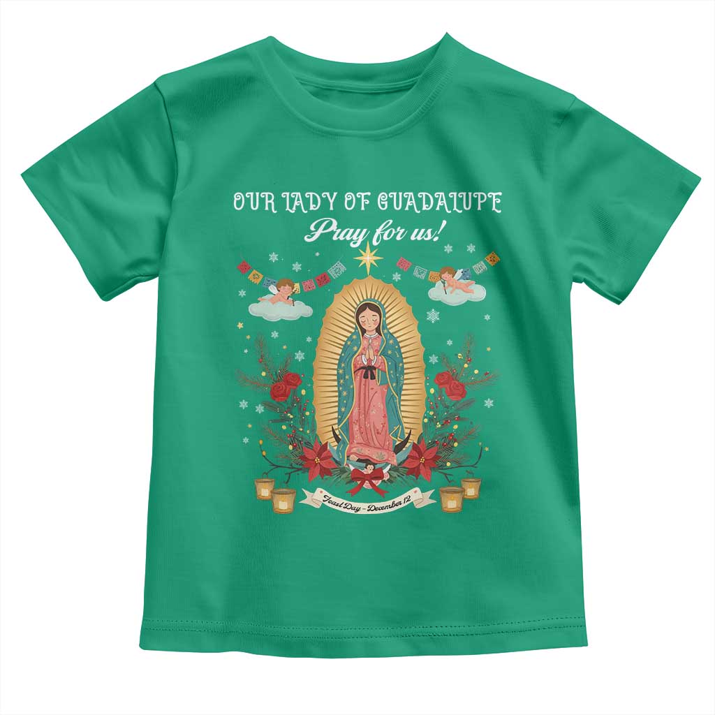 Virgin Mary Toddler T Shirt Our Lady Of Guadalupe Pray For Us - Wonder Print Shop