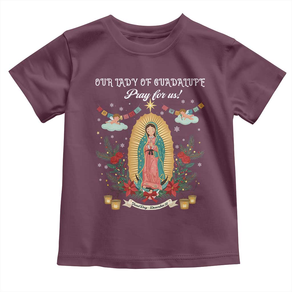 Virgin Mary Toddler T Shirt Our Lady Of Guadalupe Pray For Us - Wonder Print Shop