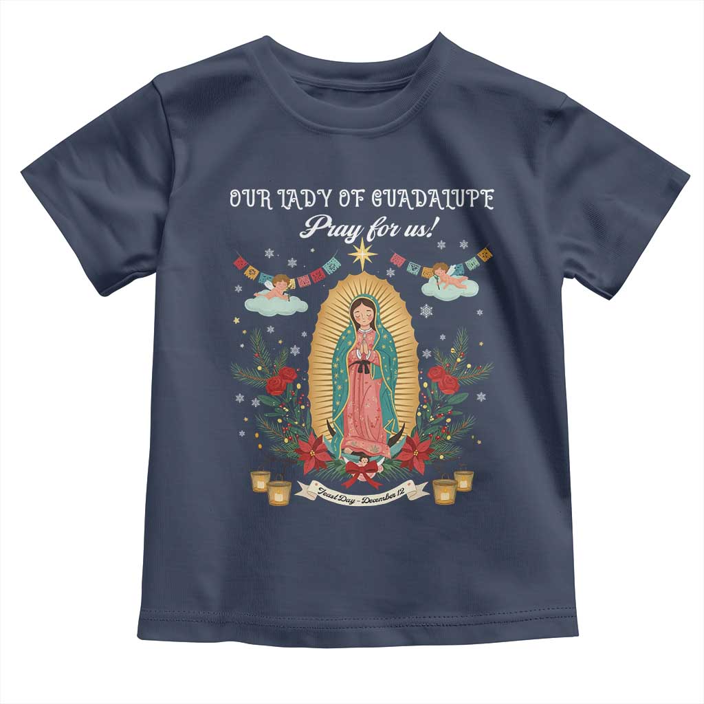 Virgin Mary Toddler T Shirt Our Lady Of Guadalupe Pray For Us - Wonder Print Shop