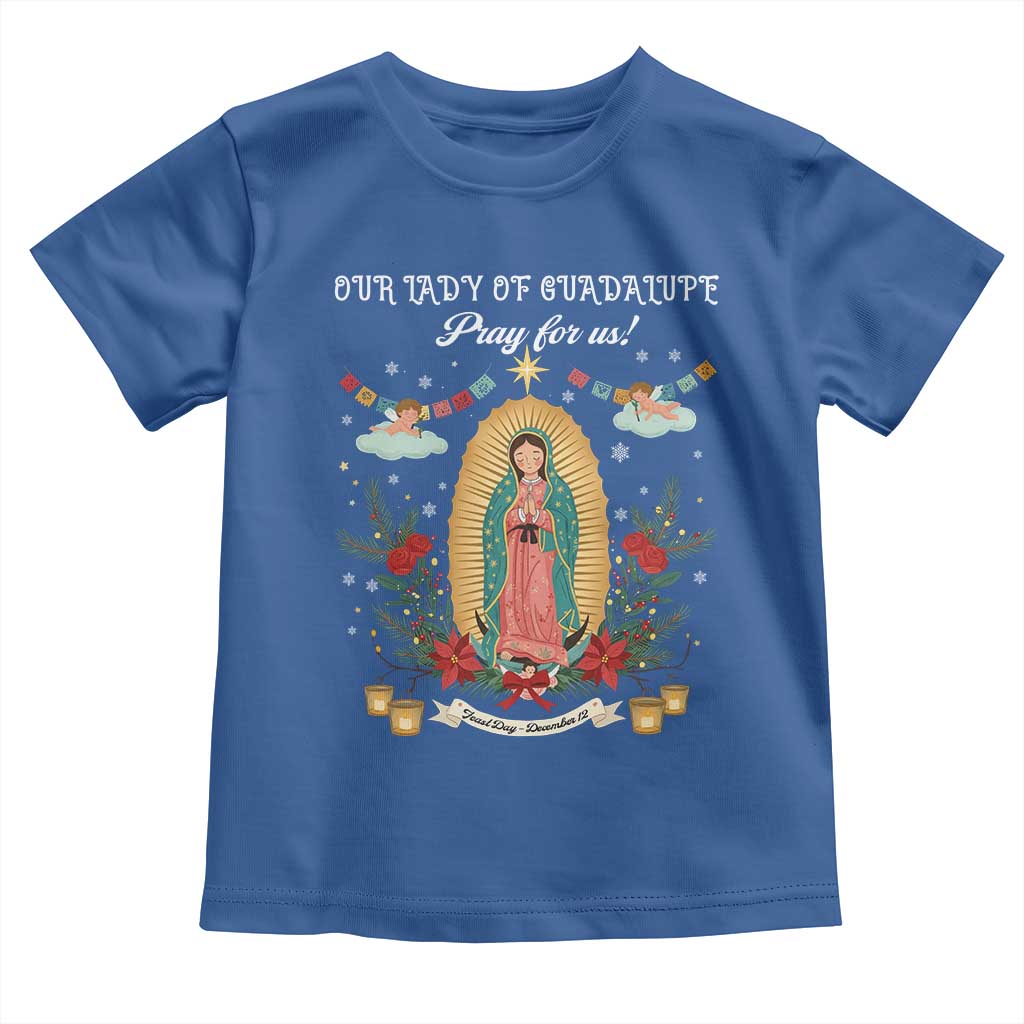 Virgin Mary Toddler T Shirt Our Lady Of Guadalupe Pray For Us - Wonder Print Shop