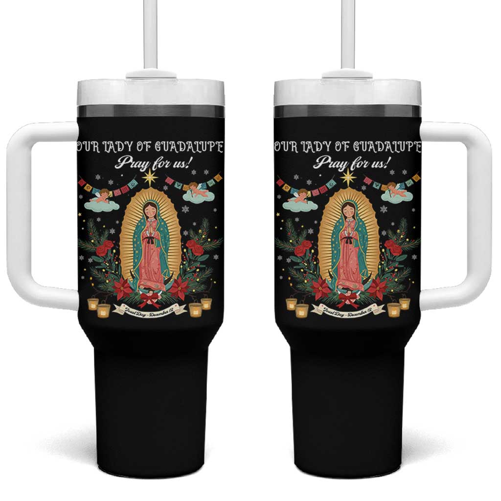 Virgin Mary Tumbler With Handle Our Lady Of Guadalupe Pray For Us - Wonder Print Shop