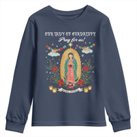 Virgin Mary Youth Sweatshirt Our Lady Of Guadalupe Pray For Us - Wonder Print Shop