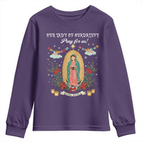 Virgin Mary Youth Sweatshirt Our Lady Of Guadalupe Pray For Us - Wonder Print Shop