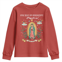 Virgin Mary Youth Sweatshirt Our Lady Of Guadalupe Pray For Us - Wonder Print Shop
