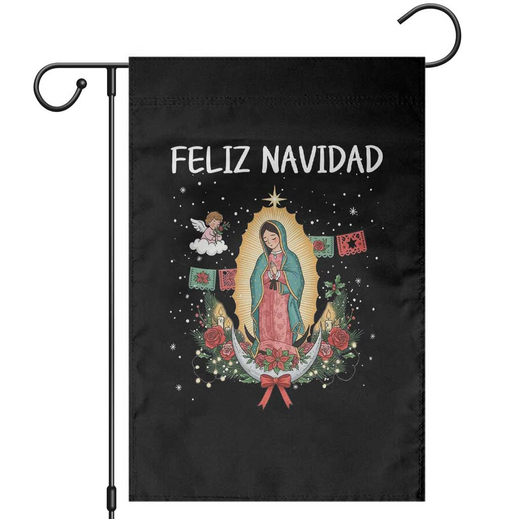 Our Lady of Guadalupe Christmas Garden Flag Feliz Navidad - Wonder Print Shop