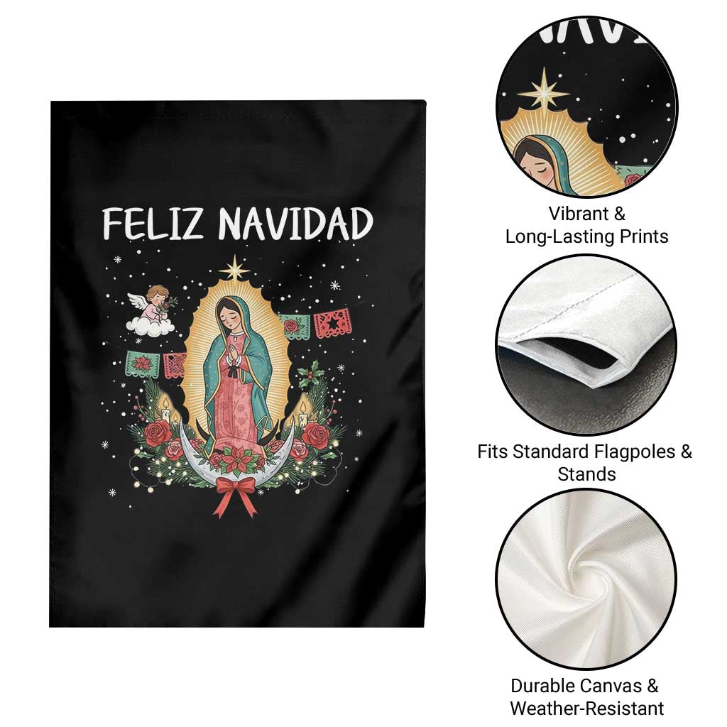 Our Lady of Guadalupe Christmas Garden Flag Feliz Navidad - Wonder Print Shop
