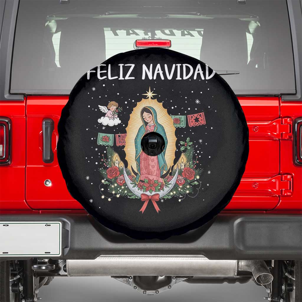 Our Lady of Guadalupe Christmas Spare Tire Cover Feliz Navidad - Wonder Print Shop