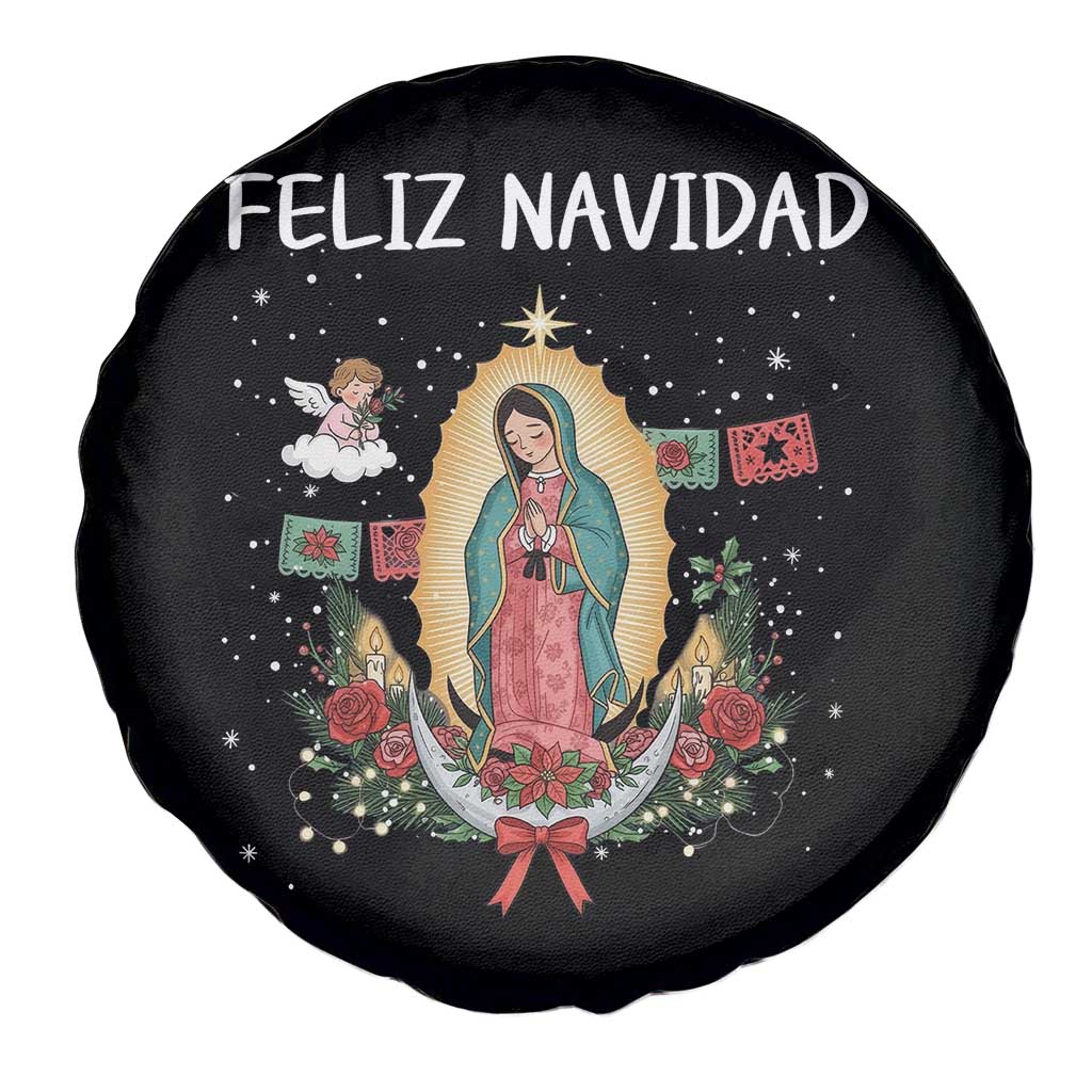Our Lady of Guadalupe Christmas Spare Tire Cover Feliz Navidad - Wonder Print Shop