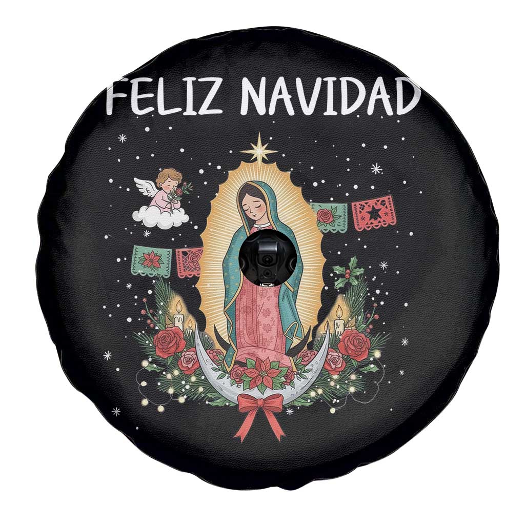 Our Lady of Guadalupe Christmas Spare Tire Cover Feliz Navidad - Wonder Print Shop
