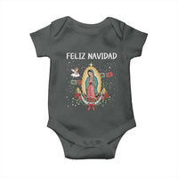 Our Lady of Guadalupe Christmas Baby Onesie Feliz Navidad - Wonder Print Shop