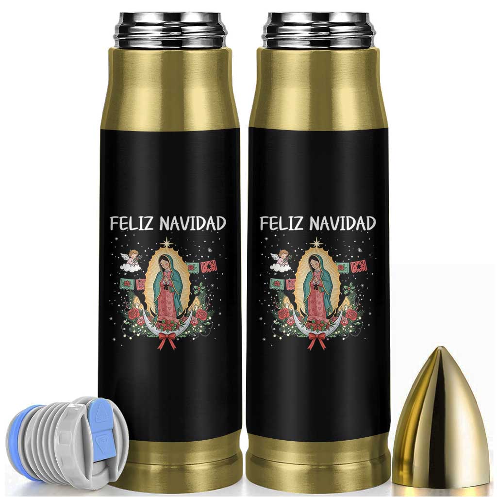 Our Lady of Guadalupe Christmas Bullet Tumbler Feliz Navidad - Wonder Print Shop