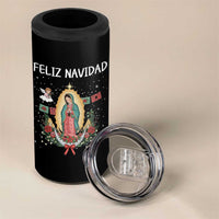 Our Lady of Guadalupe Christmas 4 in 1 Can Cooler Tumbler Feliz Navidad - Wonder Print Shop